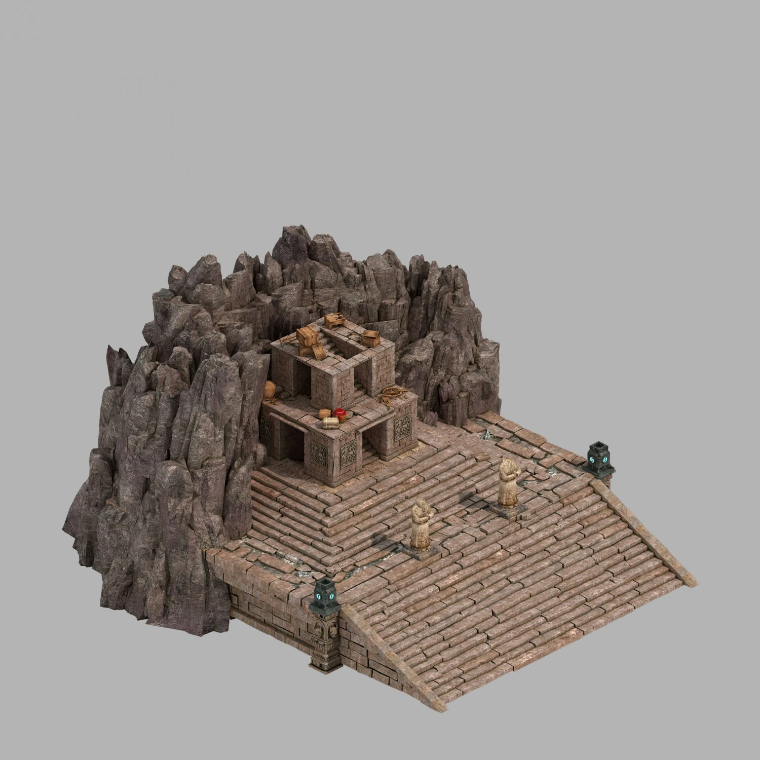 hongri taoist temple-taizi 3D Model .c4d .max .obj .3ds .fbx .stl .blend 