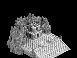 hongri taoist temple-taizi Modèle 3D
