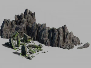 hongri taoist temple-remains 3D Модель