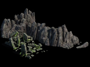 hongri taoist temple-remains 3D Model