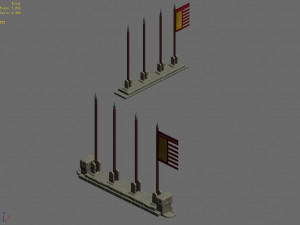 flag tower of honghe temple 3D मॉडल