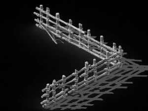 guard fence-wood 2 3D Model