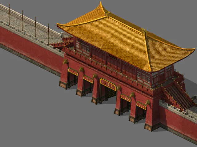 tembok kota-kota-gerbang-kota kekaisaran 785 Model 3D .c4d .max .obj .3ds .fbx .stl .blend 