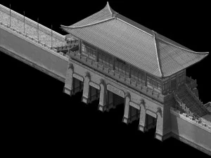 tembok kota-kota-gerbang-kota kekaisaran 785 Model 3D