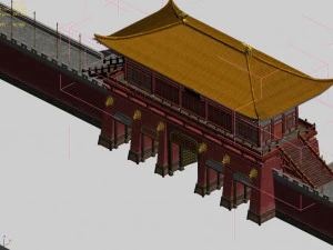 tembok kota-kota-gerbang-kota kekaisaran 785 Model 3D