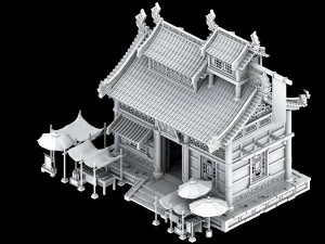 imperial city-shabak-cloth shop 3D Model
