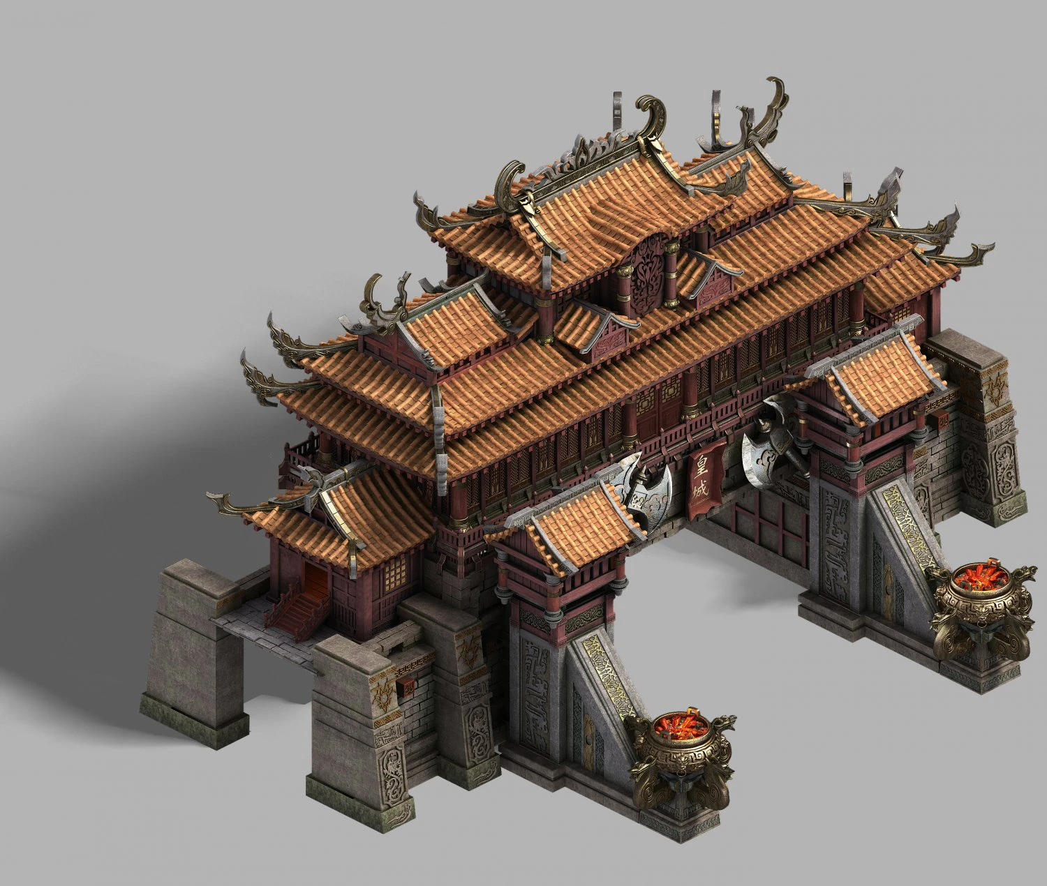 imperial city-shabak-city gate 3D Model .c4d .max .obj .3ds .fbx .stl .blend 