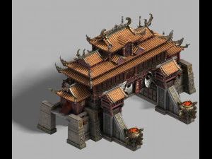 帝都-シャバク市の門 3Dモデル