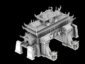 imperial city-shabak-city gate 3D Model