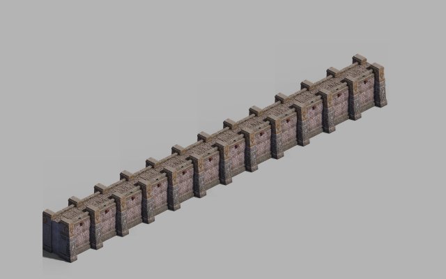 imperial city-shabak-city wall Modello 3D .c4d .max .obj .3ds .fbx .stl .blend 