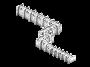 imperial city-shabak-city wall 02 3D Модель