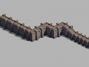 imperial city-shabak-city wall 03 3D Model