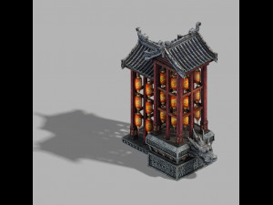 imperial city-shabak-lantern stand 3D 모델