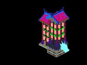imperial city-shabak-lantern stand Modelo 3D