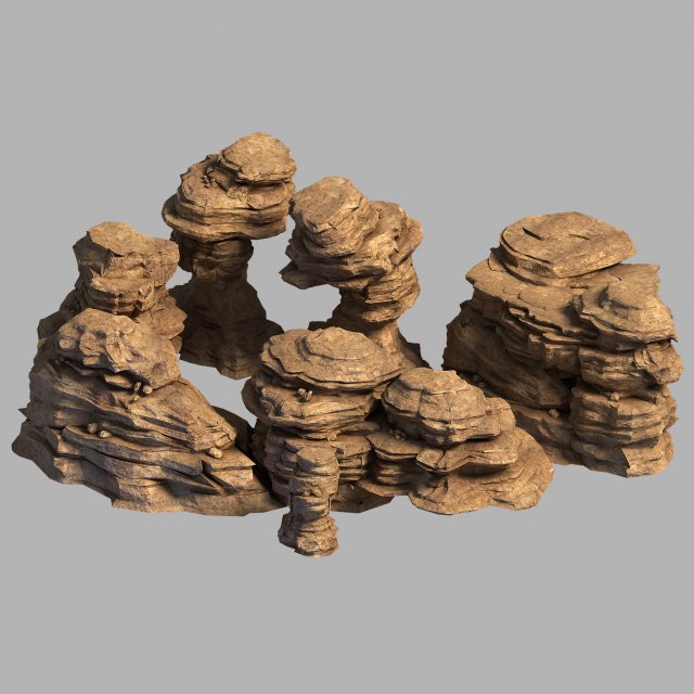 imperial city-shabak-wind stone 03 3D Модель .c4d .max .obj .3ds .fbx .stl .blend 