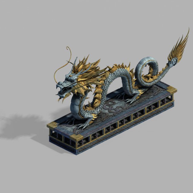imperial city-shabak-dragon carving 02 Modello 3D .c4d .max .obj .3ds .fbx .stl .blend 