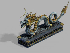imperial city-shabak-dragon carving 02 Modello 3D