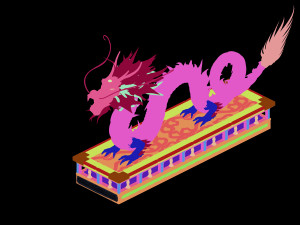 imperial city-shabak-dragon carving 02 Modello 3D