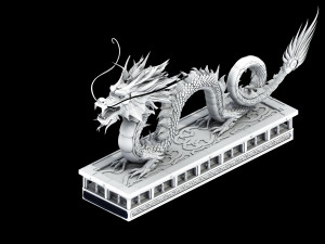 imperial city-shabak-dragon carving 02 Modello 3D