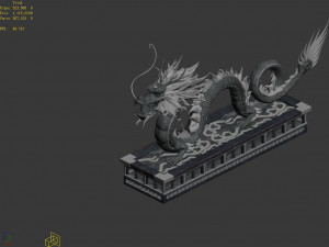 imperial city-shabak-dragon carving 02 Modello 3D