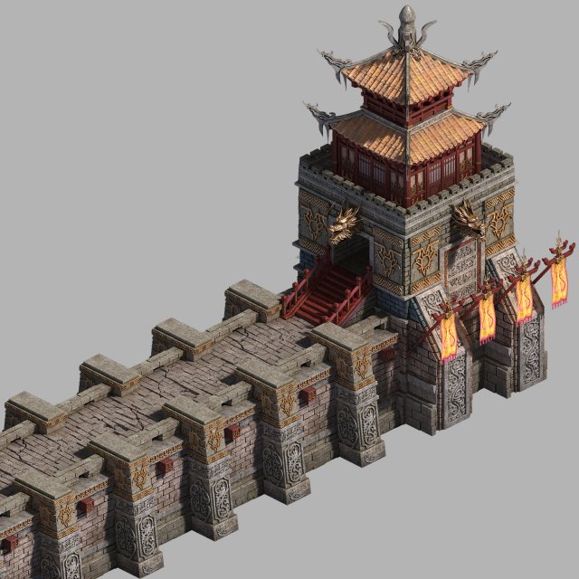 imperial city-shabak-tower Modello 3D .c4d .max .obj .3ds .fbx .stl .blend 