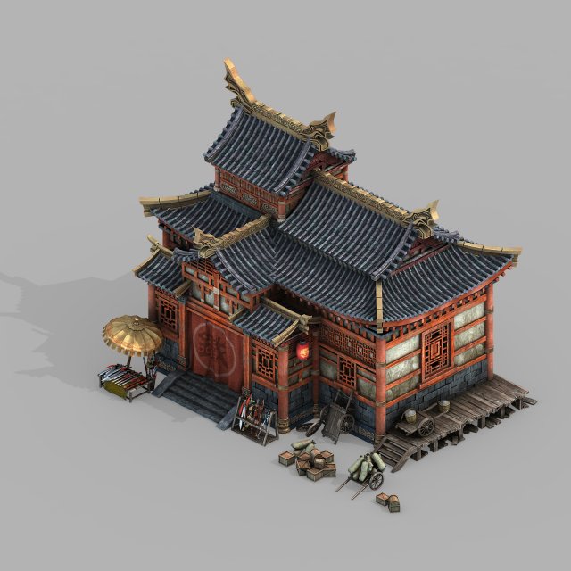 imperial city-shabak-store 3D Model .c4d .max .obj .3ds .fbx .stl .blend 