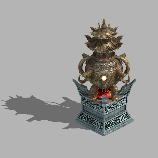 imperial city-shabak-incense burner 3D Model .c4d .max .obj .3ds .fbx .stl .blend 