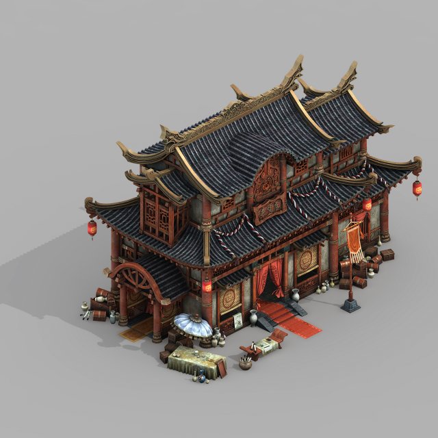imperial city-shabak-grocery store Modèle 3D .c4d .max .obj .3ds .fbx .stl .blend 
