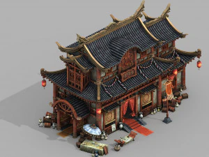 імператорське місто-шабак-продуктовий магазин 3D Модель