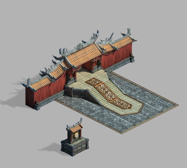 imperial city-shabak-zhongmen 3D Модель .c4d .max .obj .3ds .fbx .stl .blend 