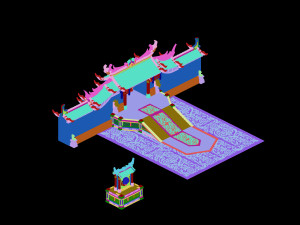 imperial city-shabak-zhongmen 3D Модель