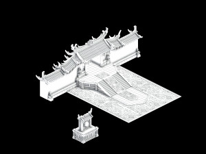 imperial city-shabak-zhongmen 3D Модель