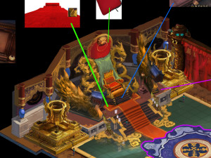 royal palace-wall-small steps Modello 3D