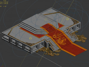 royal palace-wall-small steps Modello 3D