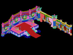 royal palace-shabak-royal palace wall 01 3D Model