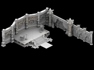 royal palace-shabak-royal palace wall 01 3D Model