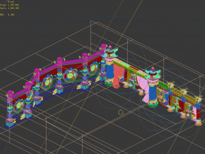 royal palace-shabak-royal palace wall 01 3D 模型