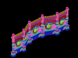 royal palace-shabak-royal palace wall 02 3D Model
