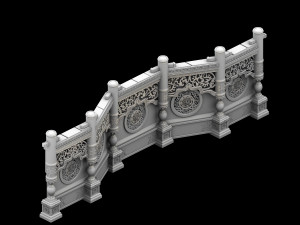 royal palace-shabak-royal palace wall 02 3D Model