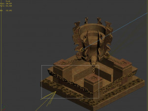 royal palace-shabak-golden tripod Model 3D