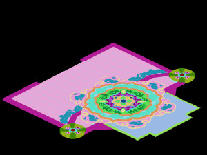 royal palace-shabak-middle ground carving 3D मॉडल