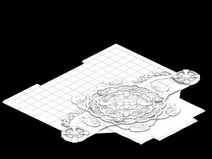 royal palace-shabak-middle ground carving 3D मॉडल