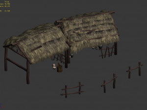 architecture-desert-thatched shed 12 3D Model