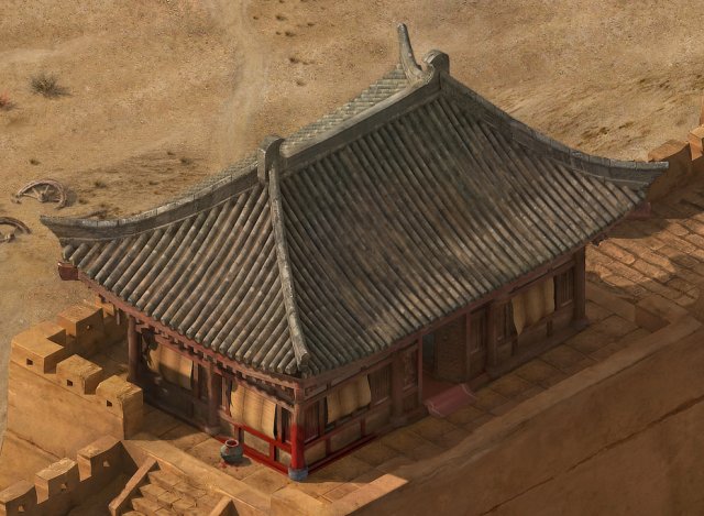architecture-desert-chinese ancient architecture 12 Modelo 3D .c4d .max .obj .3ds .fbx .stl .blend 