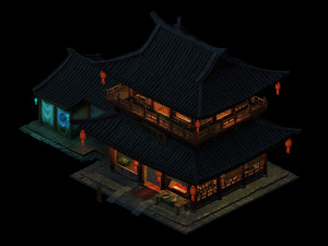 architecture-shang dynasty-music shop-25 3D Model