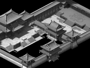 general mansion-compound-architecture 3D 模型