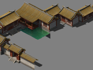 general mansion-front yard-architecture 3D Model