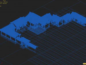 general mansion-front yard-architecture 3D Model