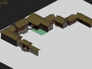 general mansion-front yard-architecture Modèle 3D