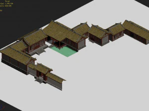 general mansion-front yard-architecture 3D Model